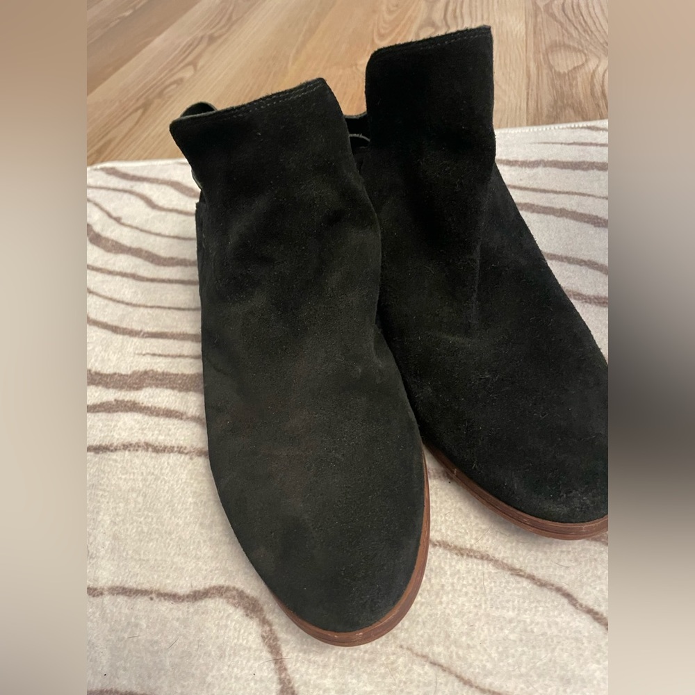 Black suede booties